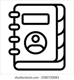 Address Book Icon Element For Design