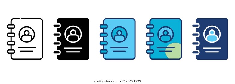 Address Book Icon Element For Design