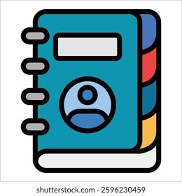 Address Book Icon Element For Design