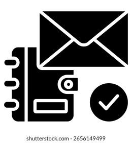 Elemento Ícone Do Catálogo De Endereços Para Design