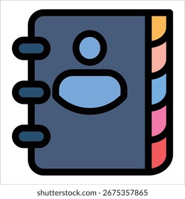 Elemento Ícone Do Catálogo De Endereços Para Design