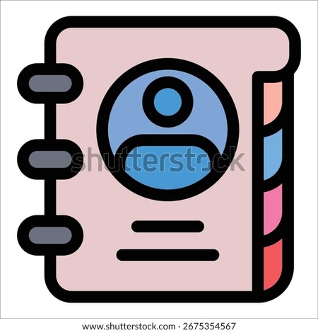 Address Book Icon Element For Design