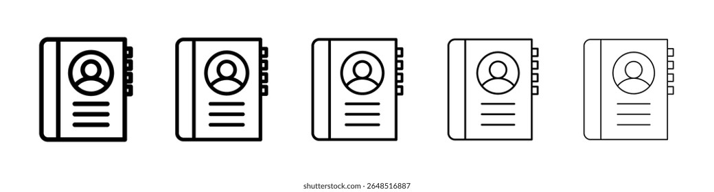 Ícone do catálogo de endereços conceito de sinal plano preenchido para web design.