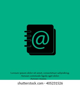 address book icon. Address book flat icon