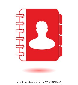 Address book icon. Flat design style. EPS10.