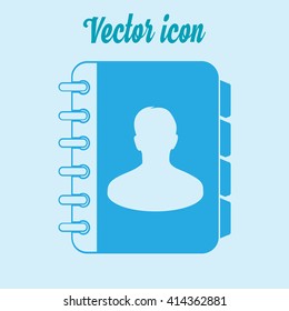Address book icon. Flat design style. EPS10.