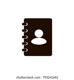 address book icon. flat design