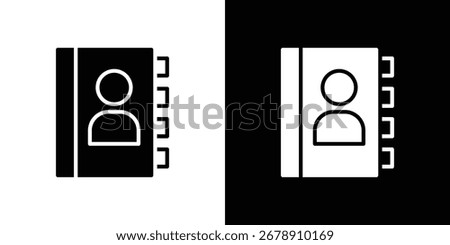 Address book icon flat design. Eps 10