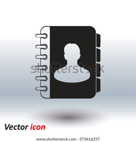Address book icon. Flat design style. EPS10.