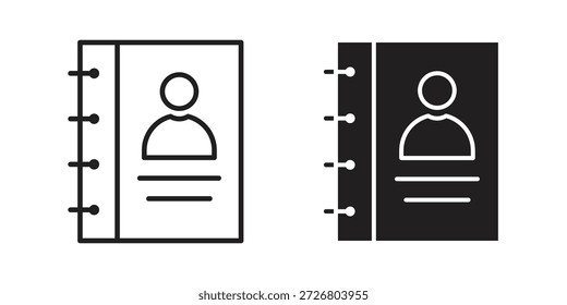 Icono de libro de Dirección icono simple plano. Versión Liner - Vector de stock.