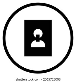 icono de la libreta de direcciones. Estilo plano Forma de círculo aislada en fondo blanco. Ilustración del vector