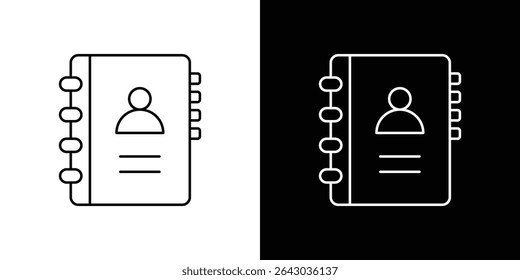 Address book icon Flat style logo vector. perfect for UI designs