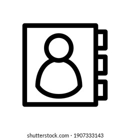 address book icon or logo isolated sign symbol vector illustration - high quality black style vector icons
