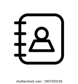 address book icon or logo isolated sign symbol vector illustration - high quality black style vector icons
