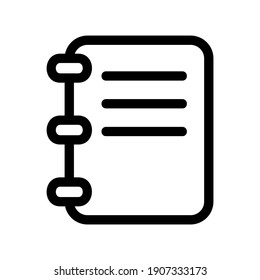 icono de libreta de direcciones o logotipo símbolo de señas aislado ilustración vectorial - iconos vectoriales de estilo negro de alta calidad
