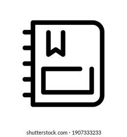 address book icon or logo isolated sign symbol vector illustration - high quality black style vector icons
