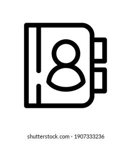 icono de libreta de direcciones o logotipo símbolo de señas aislado ilustración vectorial - iconos vectoriales de estilo negro de alta calidad
