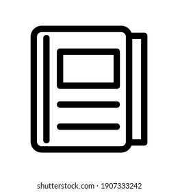icono de libreta de direcciones o logotipo símbolo de señas aislado ilustración vectorial - iconos vectoriales de estilo negro de alta calidad
