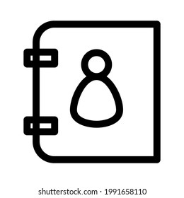 address book icon or logo isolated sign symbol vector illustration - high quality black style vector icons
