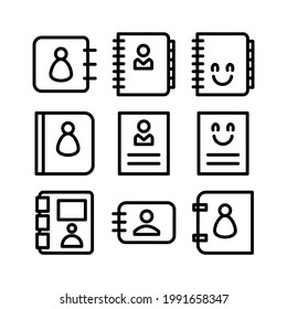 address book icon or logo isolated sign symbol vector illustration - Collection of high quality black style vector icons
