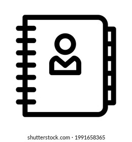 address book icon or logo isolated sign symbol vector illustration - high quality black style vector icons
