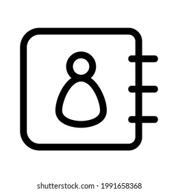 address book icon or logo isolated sign symbol vector illustration - high quality black style vector icons
