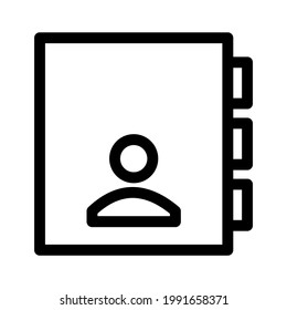 icono de libreta de direcciones o logotipo símbolo de señas aislado ilustración vectorial - iconos vectoriales de estilo negro de alta calidad

