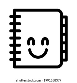 icono de libreta de direcciones o logotipo símbolo de señas aislado ilustración vectorial - iconos vectoriales de estilo negro de alta calidad
