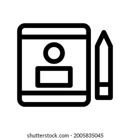 address book icon or logo isolated sign symbol vector illustration - high quality black style vector icons
