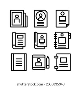 address book icon or logo isolated sign symbol vector illustration - Collection of high quality black style vector icons
