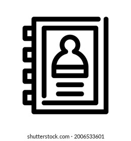 address book icon or logo isolated sign symbol vector illustration - high quality black style vector icons
