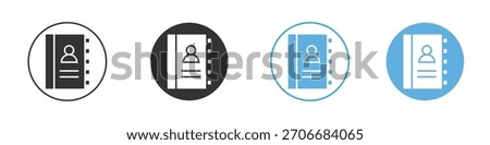 Address book icon Logo Template Design set