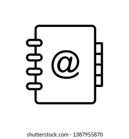 
Address Book Icon. Note or Contact Person Illustration As A Simple Vector Sign and Trendy Symbol for Design and Websites, Presentation or Mobile Application. 