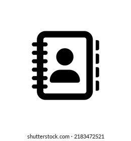 Address book icon on the white background