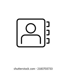 Adressbuch-Symbol auf weißem Hintergrund