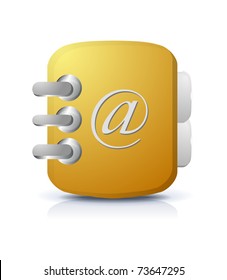 address book icon on white