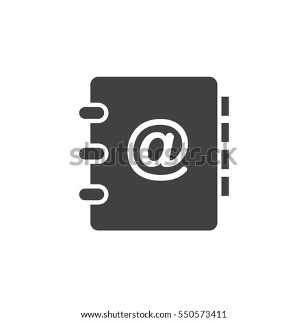 Address book icon on the white background