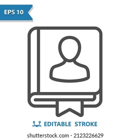 Address Book Icon. Professional, pixel perfect icon, EPS 10 format.