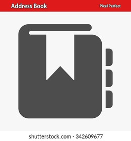 Address Book Icon. Professional, pixel perfect icon optimized for both large and small resolutions. EPS 8 format.