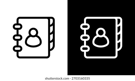 Address Book With Icon Set Design
