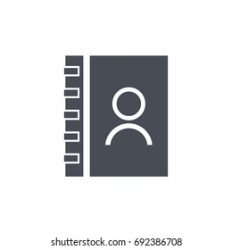 Address book Icon set on white background vector illustration