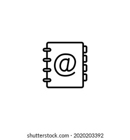 address book  icon, address book sign vector for web site Computer and mobile app