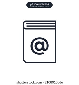 address book icon symbol template for graphic and web design collection logo vector illustration