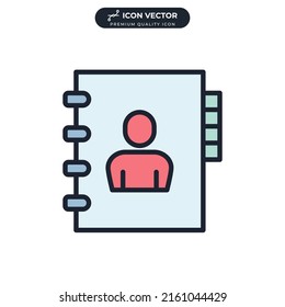 address book icon symbol template for graphic and web design collection logo vector illustration