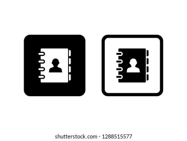 address book icon symbol vector