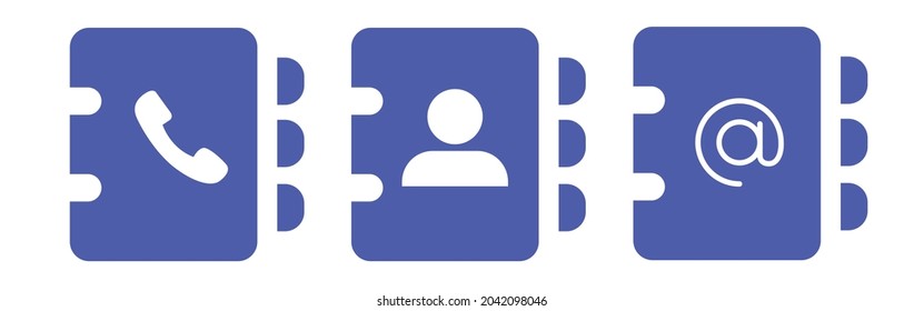símbolo de icono de libreta de direcciones