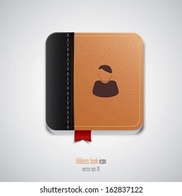 Address book icon. Vector