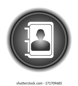 Address book icon. Vector 