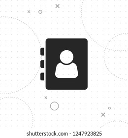 Address book icon, vector best flat icon on texture background , EPS 10