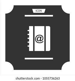 Address book icon vector, Contact book icon isolated on background.